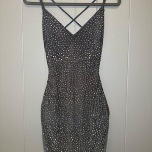 Sparkling Black Mini Dress